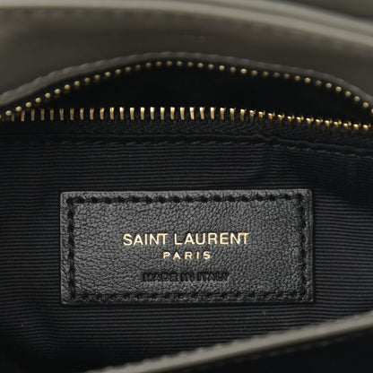 Saint Laurent Calfskin Y Quilted Monogram Toy Loulou Crossbody Bag Grey Kaki 6 of 11