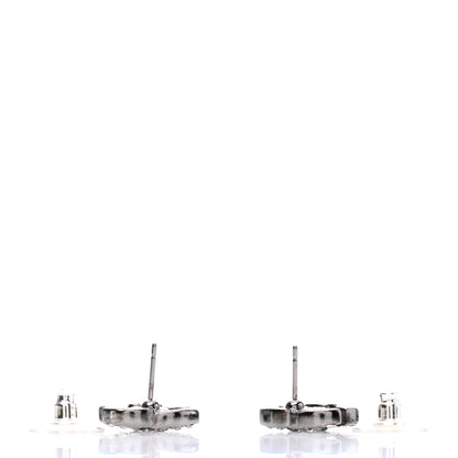 Chanel Ruthenium Crystal CC Stud Earrings 3 of 5
