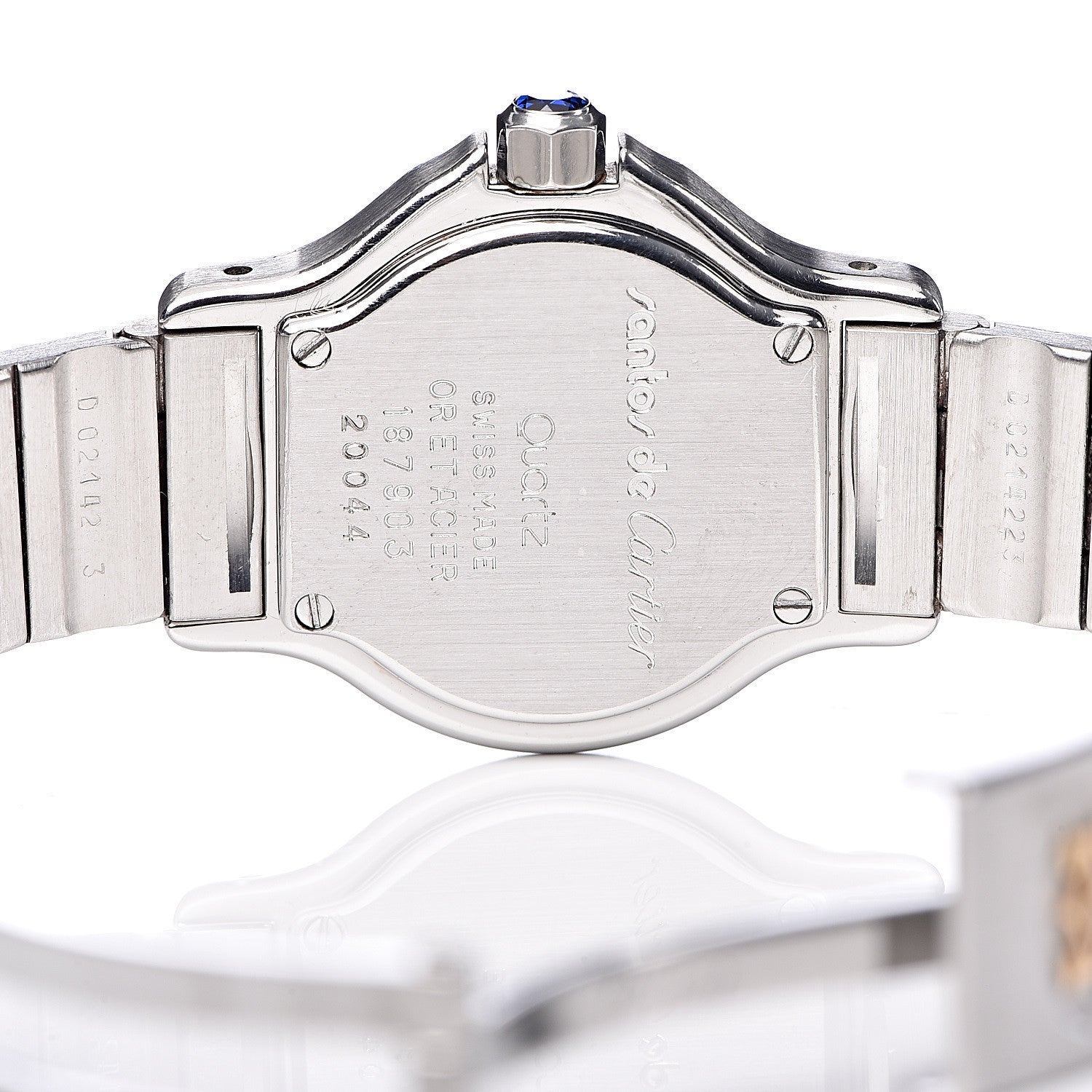 Cartier Stainless Steel 18K Yellow Gold 25mm Santos Octagon Quartz Watch 5 of 7