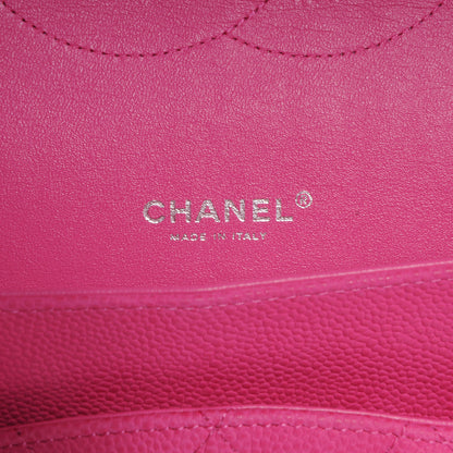 Chanel Iridescent Caviar Maxi Double Flap Hot Pink 6 of 8