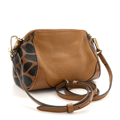 Burberry Grainy Calfskin Animal Print Mini Blaze Crossbody Bag Brown 3 of 14
