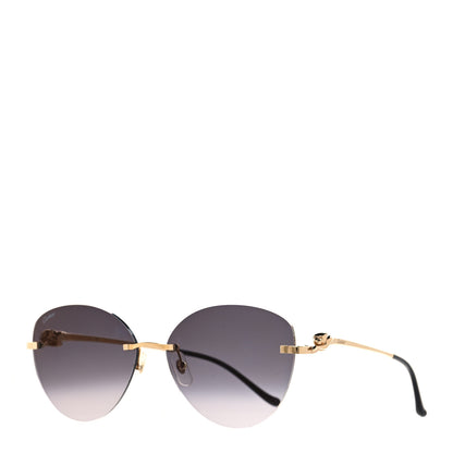 Cartier Panthere De Cartier Aviator Sunglasses Gold 1 of 7