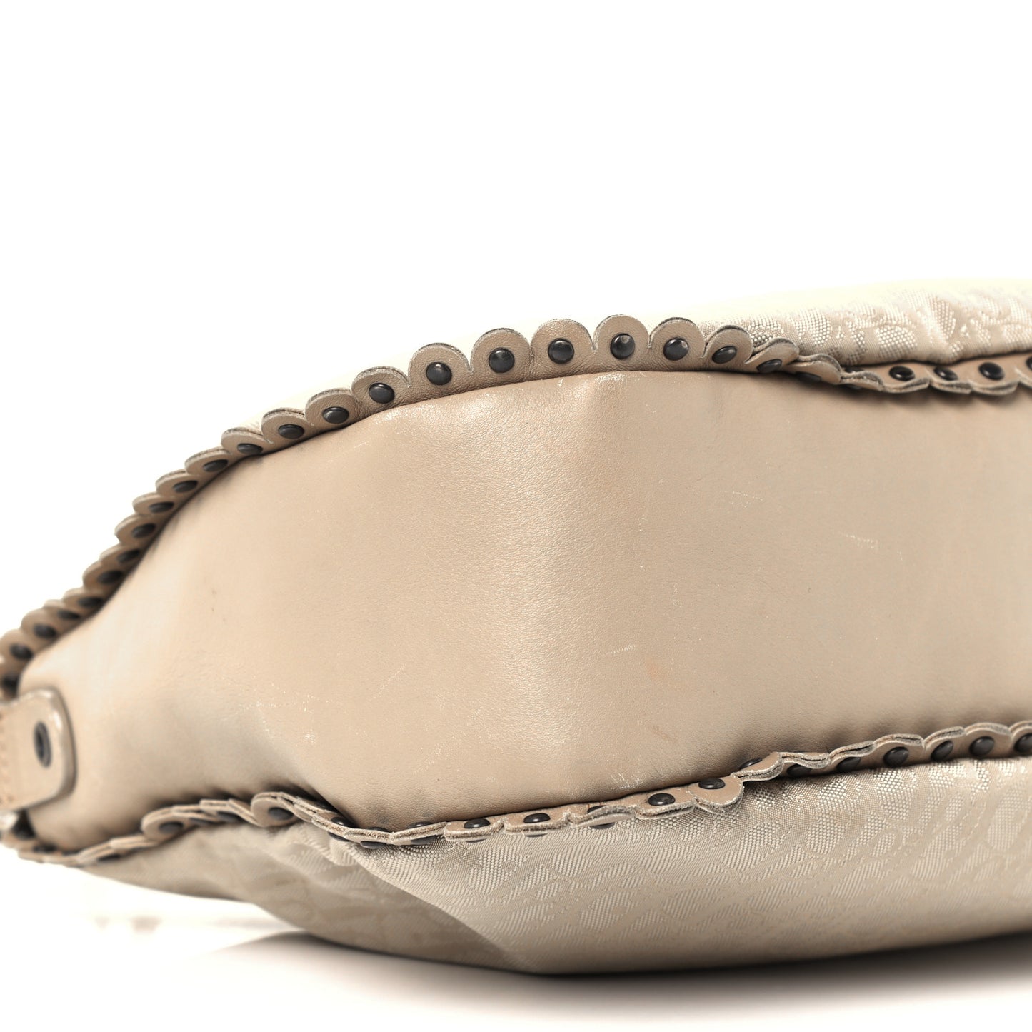 Monogram Braided Hobo Beige