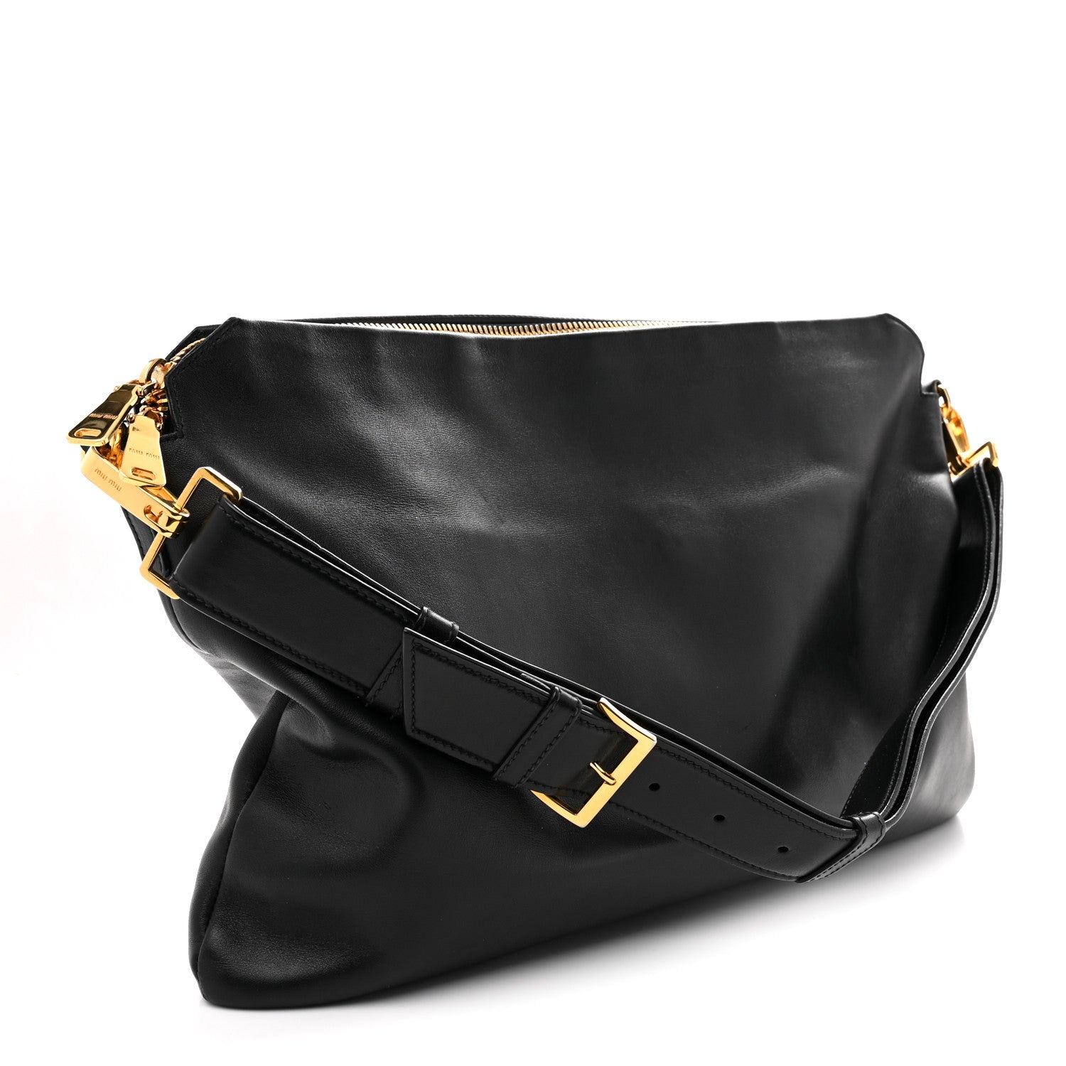 Miu Miu Soft Calf Cloud Hobo Black 3 of 14