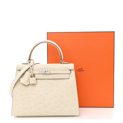 Hermes Ostrich Kelly Sellier 25 Beton 20 of 21