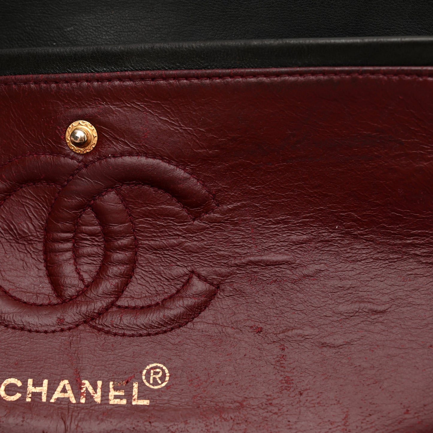 Lambskin Quilted Small Double Flap Black