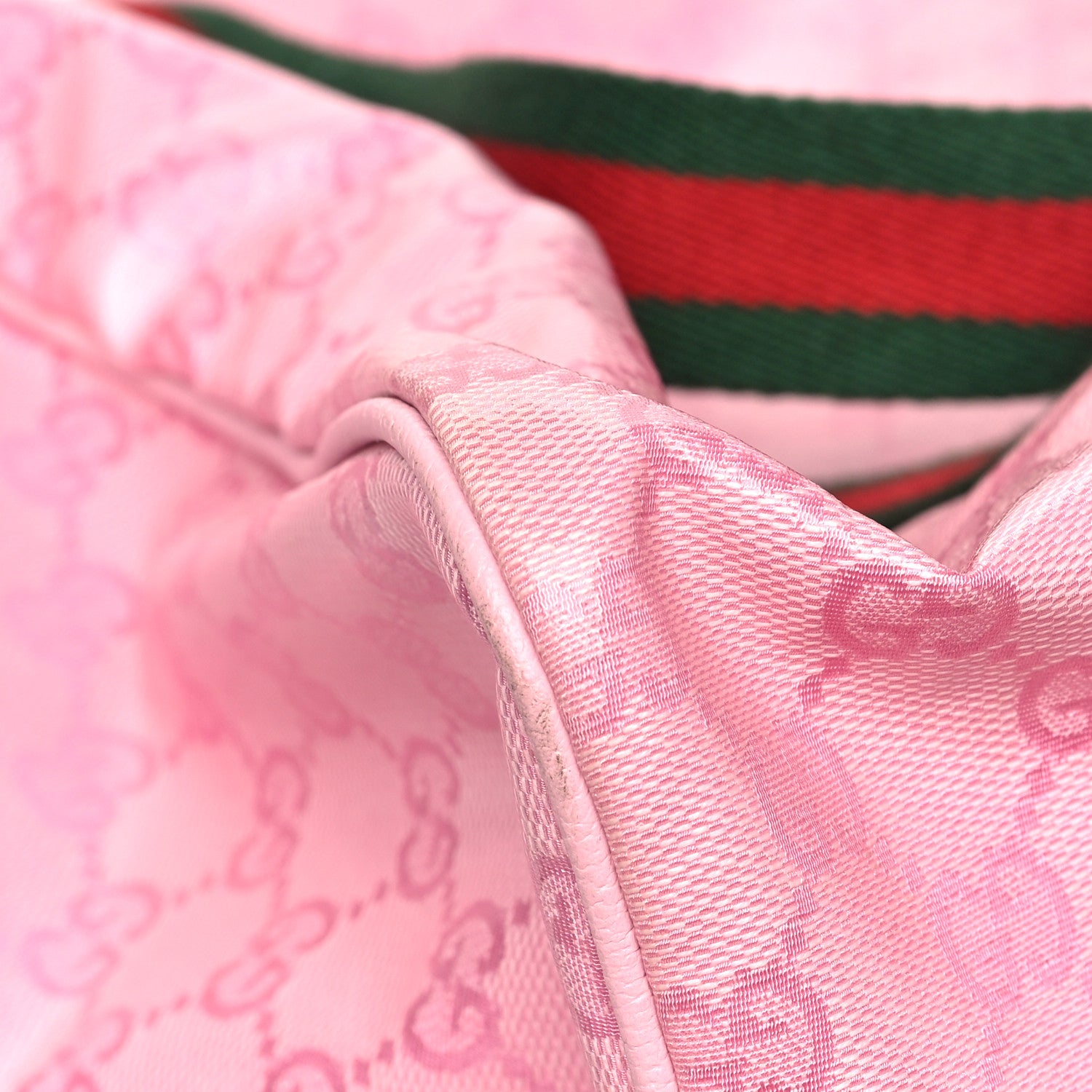Gucci Crystal Monogram Web Medium Duffle Bag Pink 8 of 11