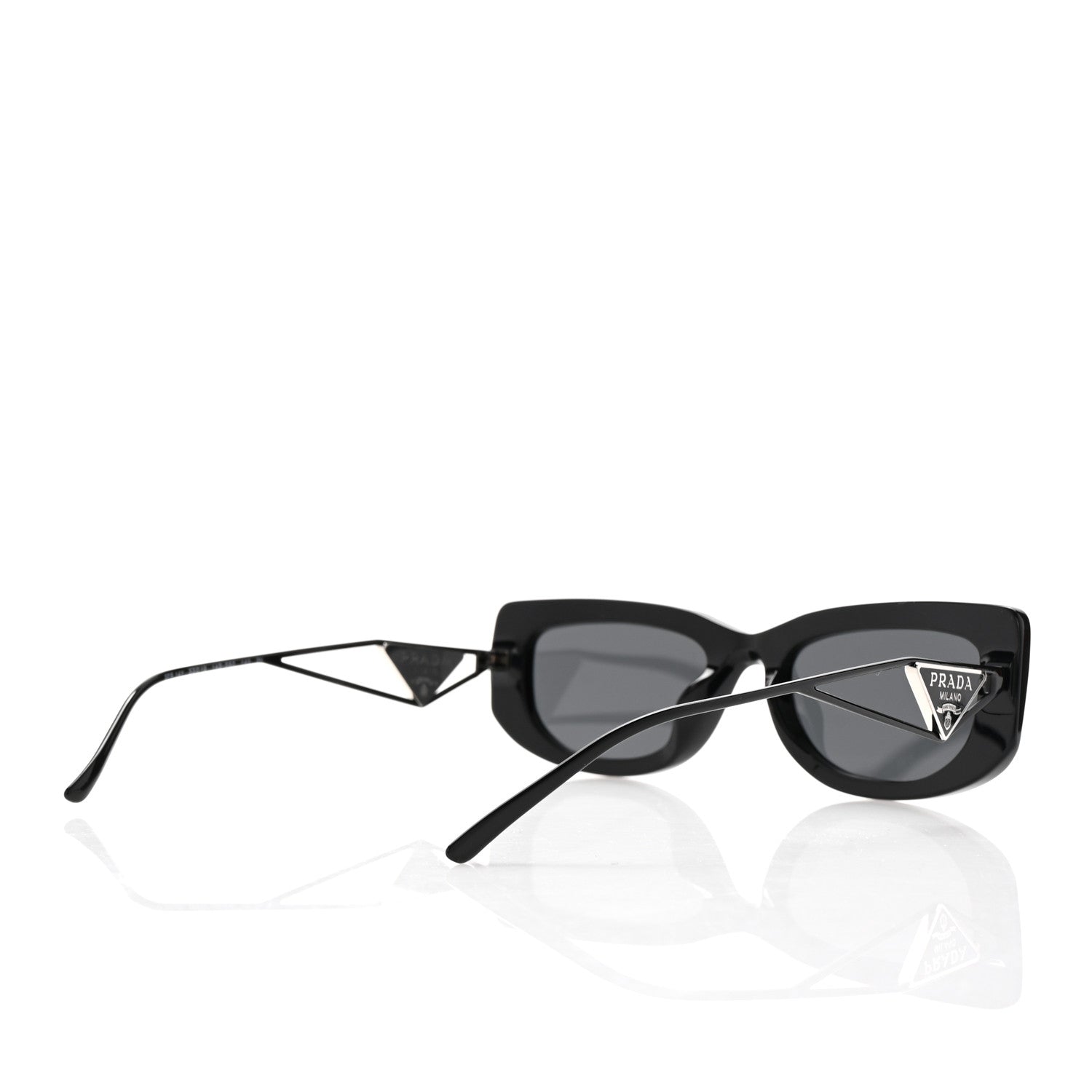 Prada Acetate Sunglasses SPR 14Y Black Slate Gray 4 of 9