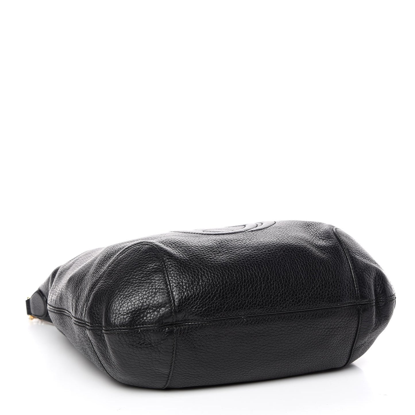 Pebbled Calfskin Medium Soho Chain Hobo Black