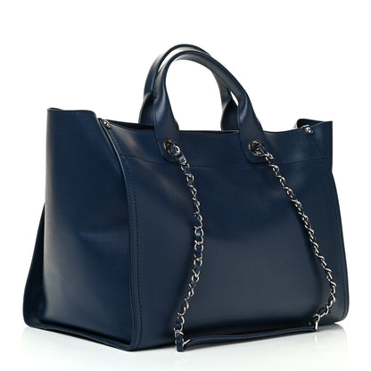 Chanel Caviar Medium Studded Deauville Tote Blue 2 of 8