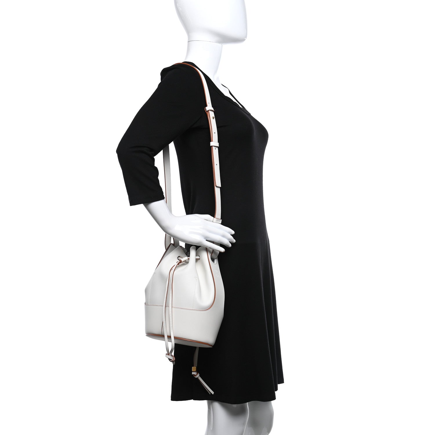 Loewe Calfskin Small Balloon Bucket Bag Soft White 2 of 16