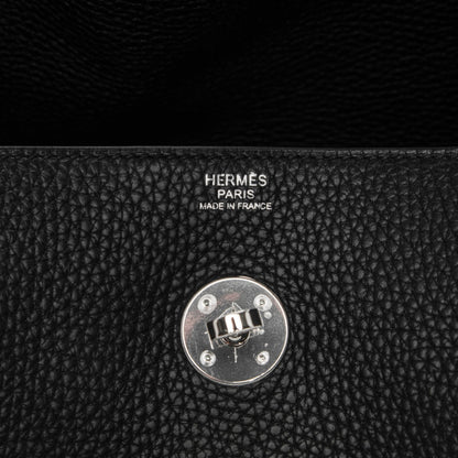 Hermes Taurillon Clemence Lindy 30 Black 5 of 7