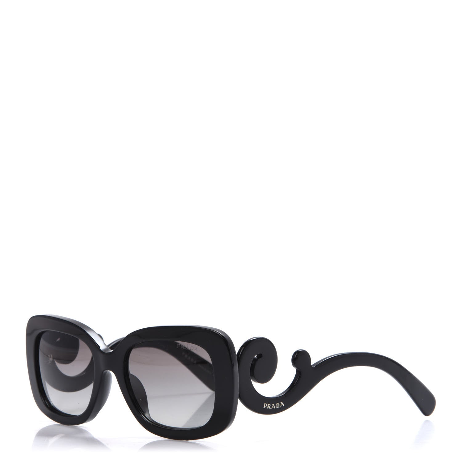Prada Acetate Baroque Sunglasses SPR 27O Black 1 of 8