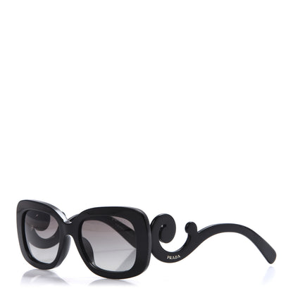 Prada Acetate Baroque Sunglasses SPR 27O Black 1 of 8
