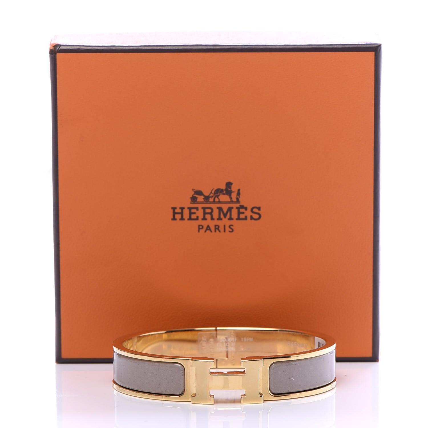 Hermes Enamel Narrow Clic Clac H Bracelet PM Marron Glace 5 of 5