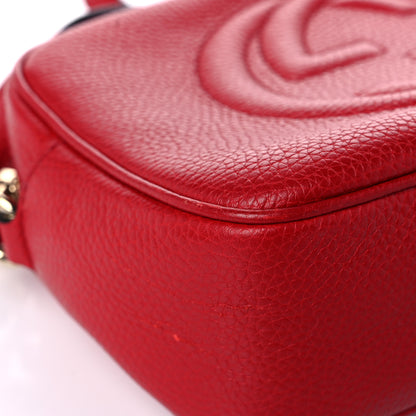 Gucci Pebbled Calfskin Small Soho Disco Bag Tabasco Red 16 of 31