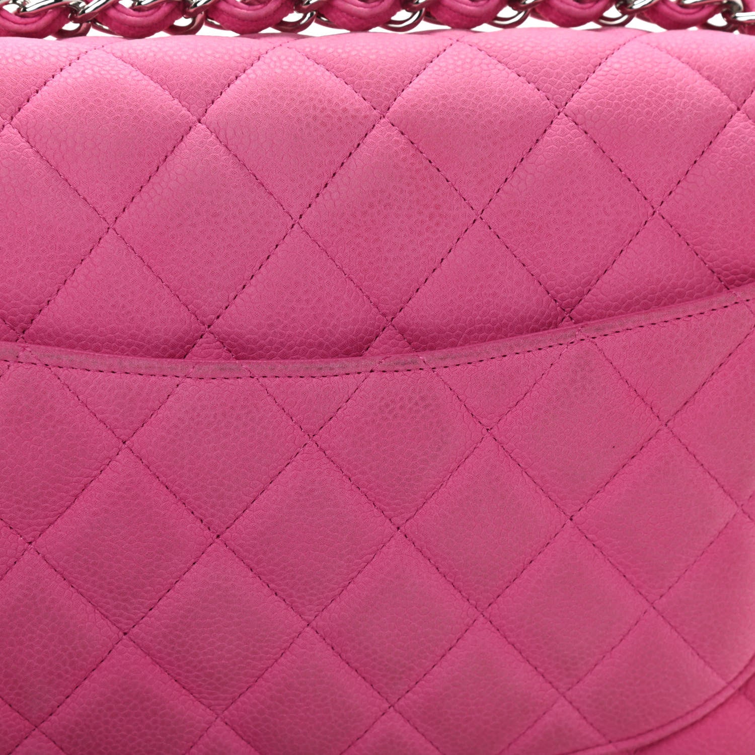 Chanel Iridescent Caviar Quilted Jumbo Double Flap Pink 12 of 14