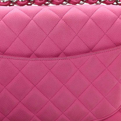 Chanel Iridescent Caviar Quilted Jumbo Double Flap Pink 12 of 14