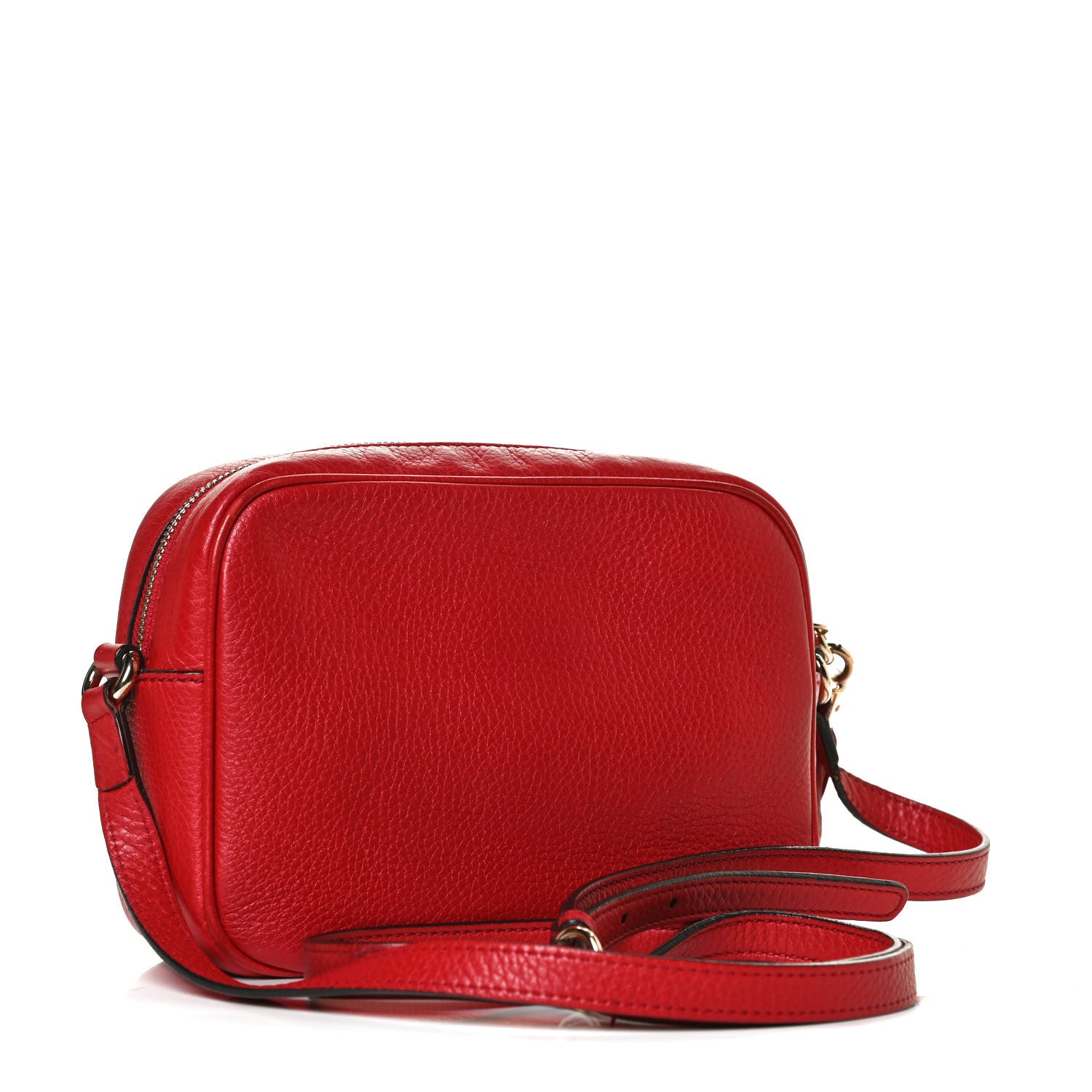 Gucci Pebbled Calfskin Small Soho Disco Bag Tabasco Red 3 of 15