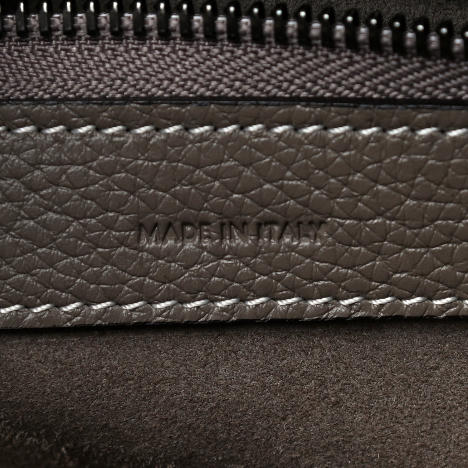 Celine Drummed Calfskin Mini Luggage Souris 6 of 11