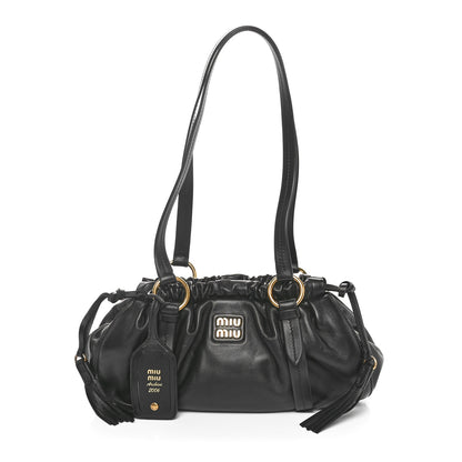 Miu Miu Nappa Joie Shoulder Bag Black 1 of 9