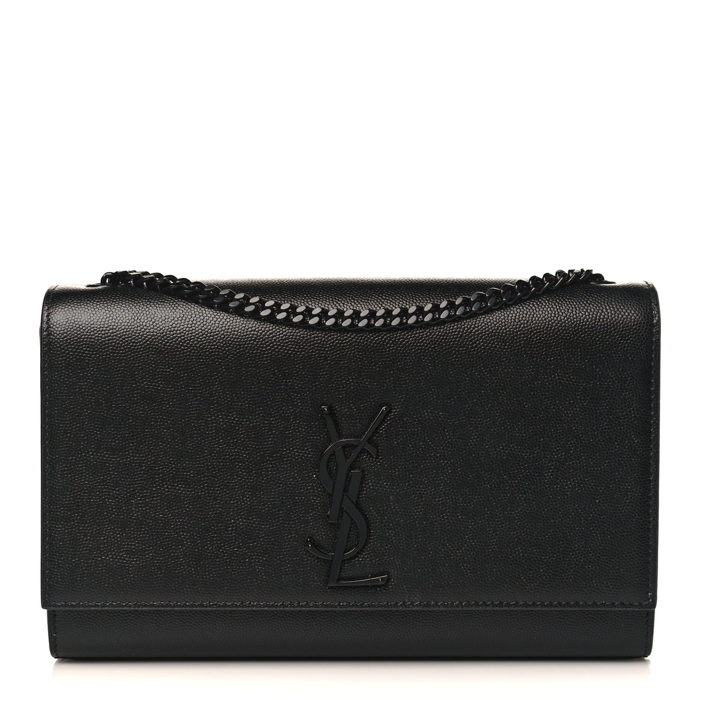 Grain De Poudre Medium Classic Monogram Kate Satchel Black