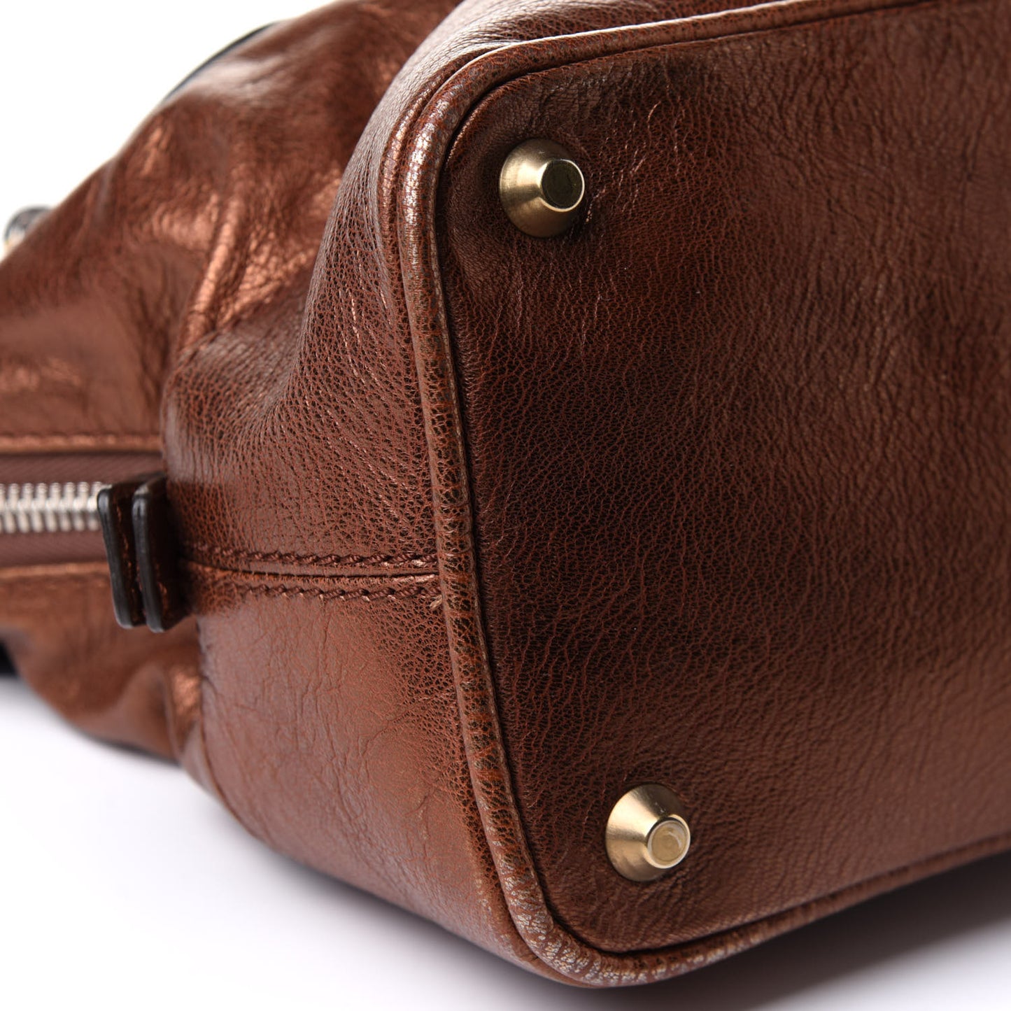 Metallic Calfskin Kerala Tote Bronze