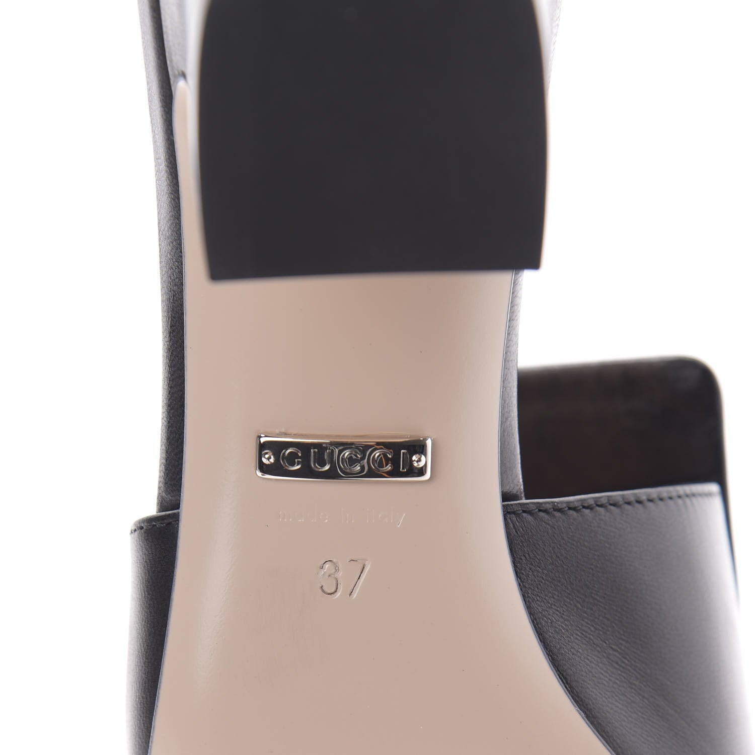 Gucci Malaga Kid Crystal Square G Madelyn Mules 37 Black 8 of 9