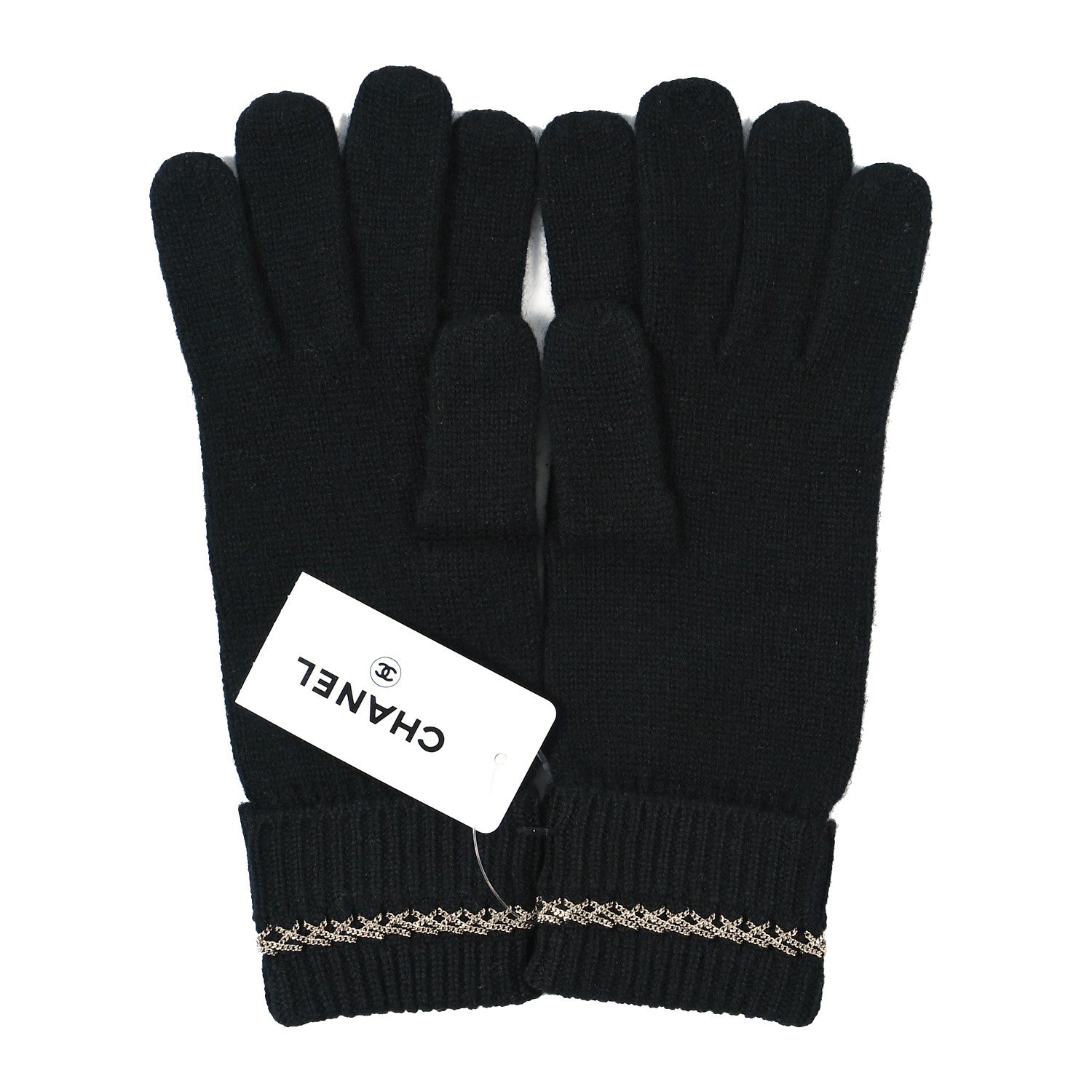 Chanel Cashmere Chain CC Gloves Black 2 of 4