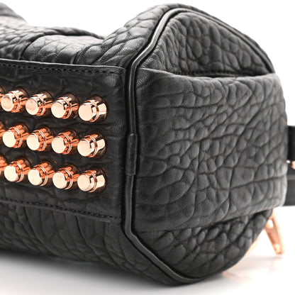Alexander Wang Pebbled Lambskin Mini Rockie Black Rose Gold Hardware 9 of 10