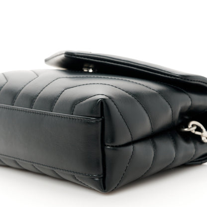 Saint Laurent Calfskin Y Quilted Monogram Toy Loulou Crossbody Bag Black 11 of 12