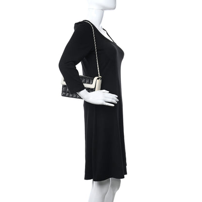 Chanel Patent Lambskin East West Chocolate Bar Flap Black White 2 of 12