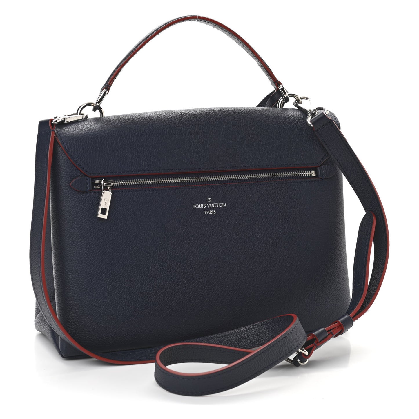Soft Calfskin My Lockme Top Handle Marine Rouge
