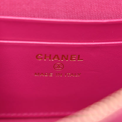 Chanel Caviar Quilted Classic Clutch With Chain Fuchsia 6 of 10