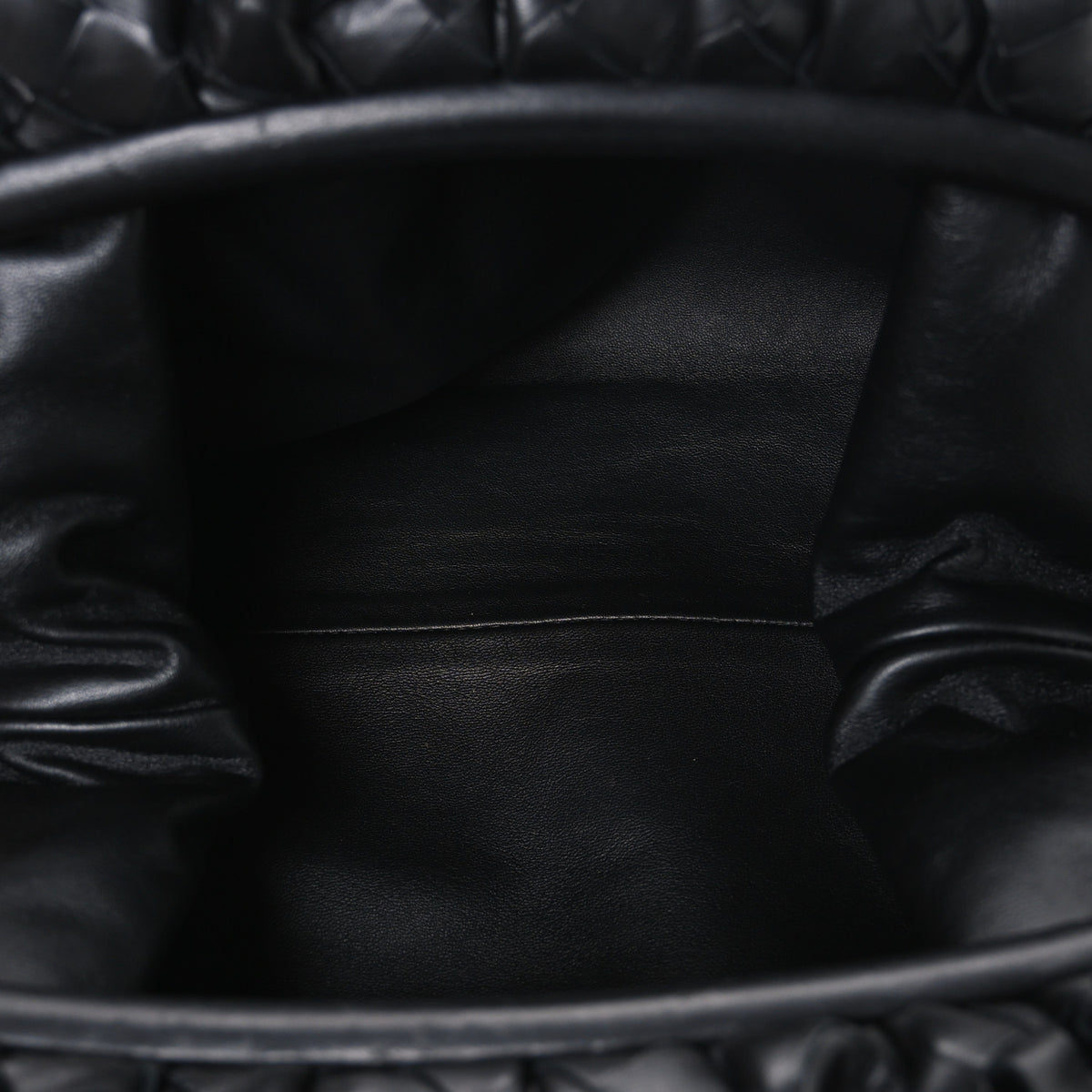 Nappa Maxi Intreccio The Pouch Oversized Clutch Black