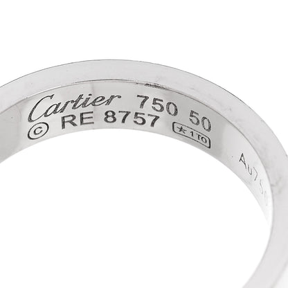 Cartier 18K White Gold Diamond 4mm LOVE Wedding Band Ring 50 5.25 4 of 5