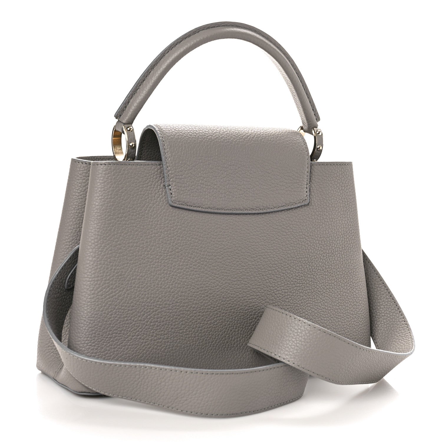 Louis Vuitton Taurillon Moonstone Capucines MM Galet 3 of 8
