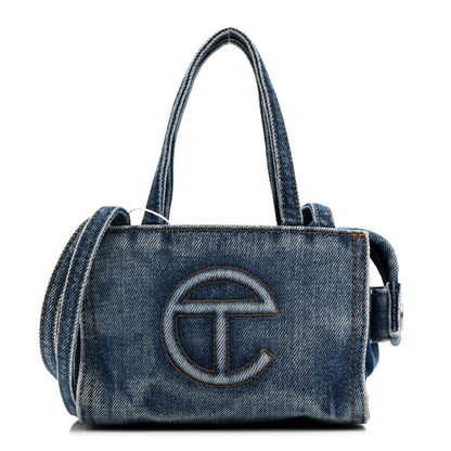Telfar Denim Small Shopping Bag Blue 1 of 10