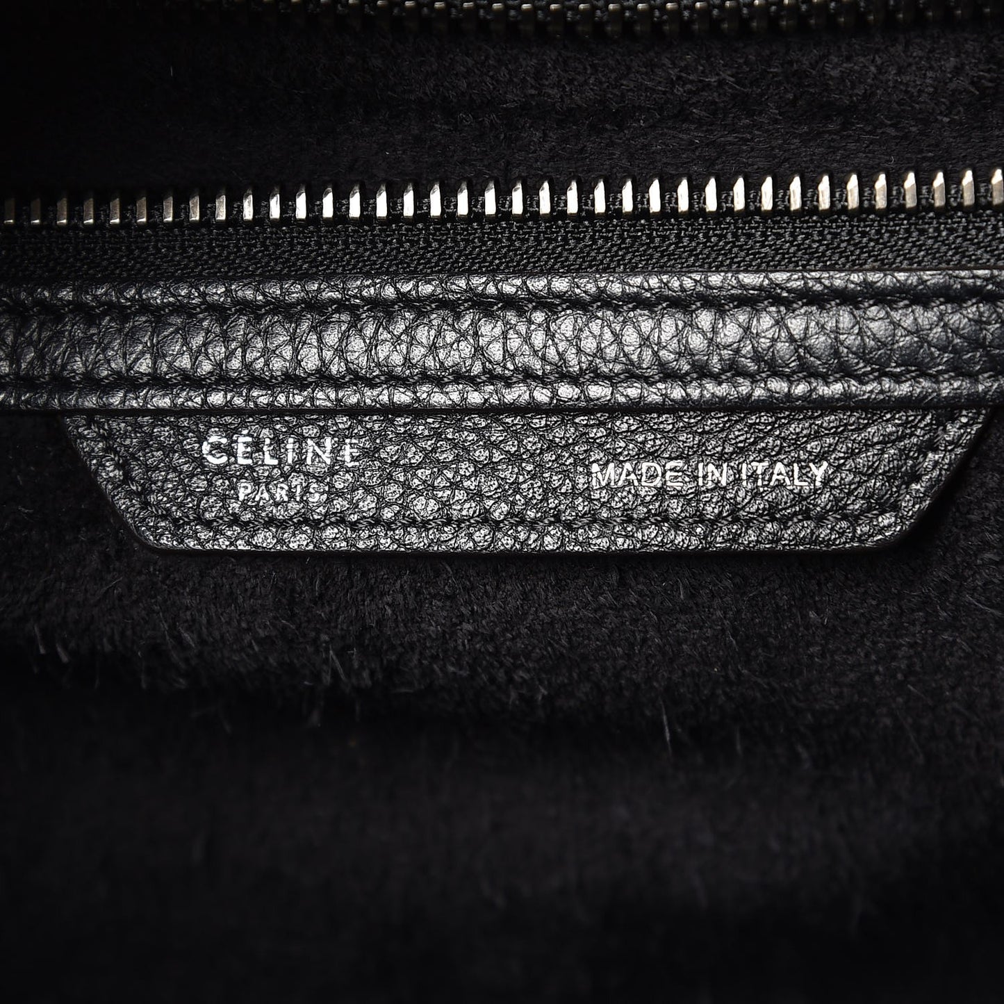 Drummed Calfskin Mini Luggage Black