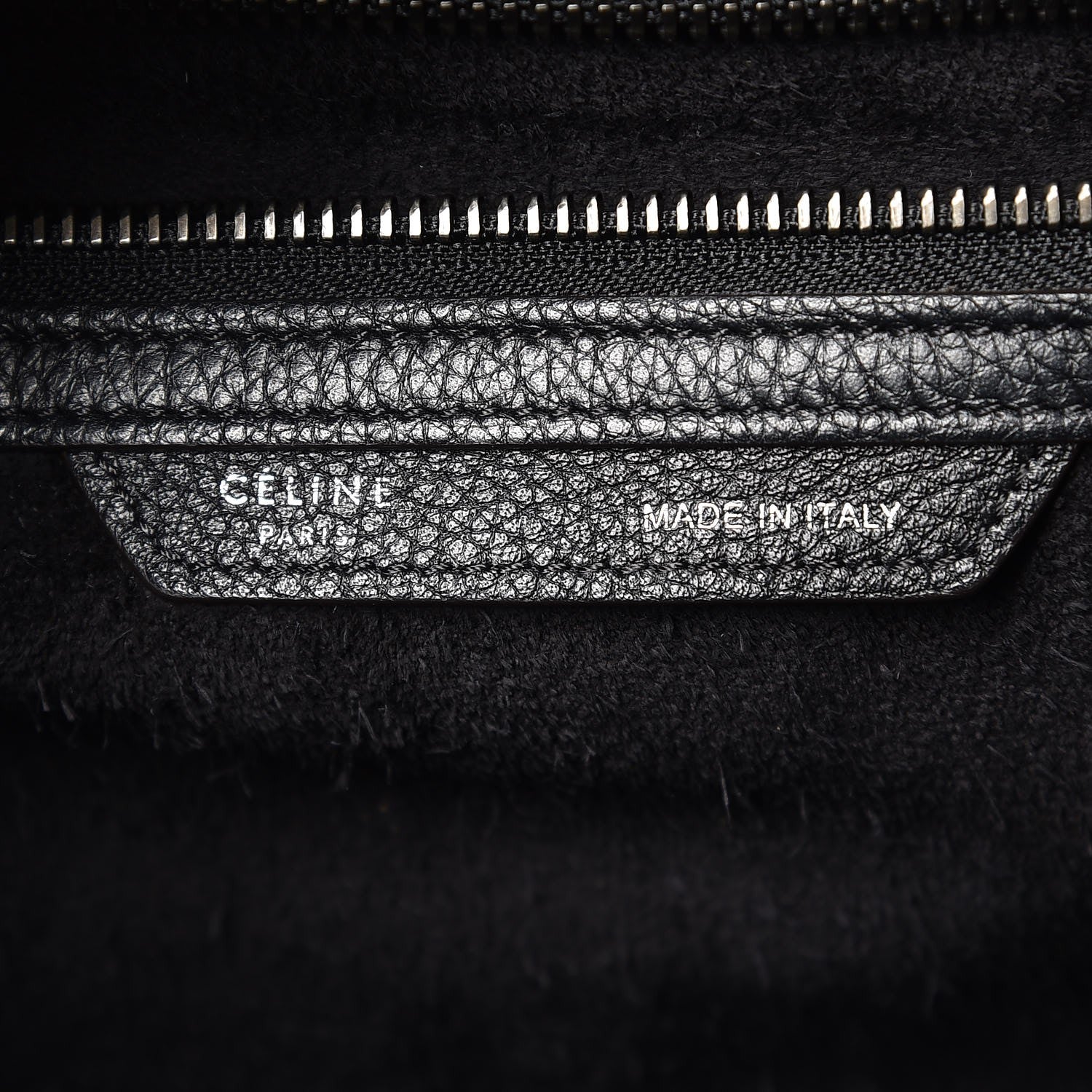 Celine Drummed Calfskin Mini Luggage Black 7 of 10