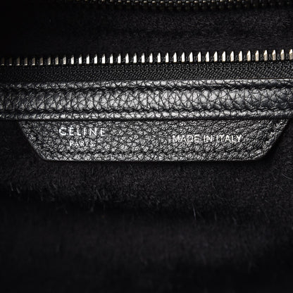 Celine Drummed Calfskin Mini Luggage Black 7 of 10