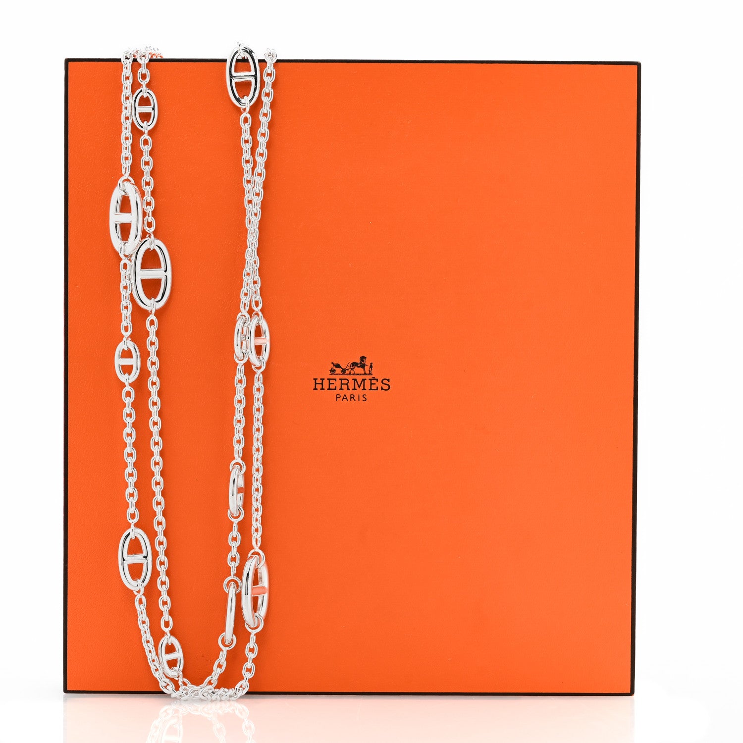 Hermes Sterling Silver Farandole Necklace 160 6 of 6