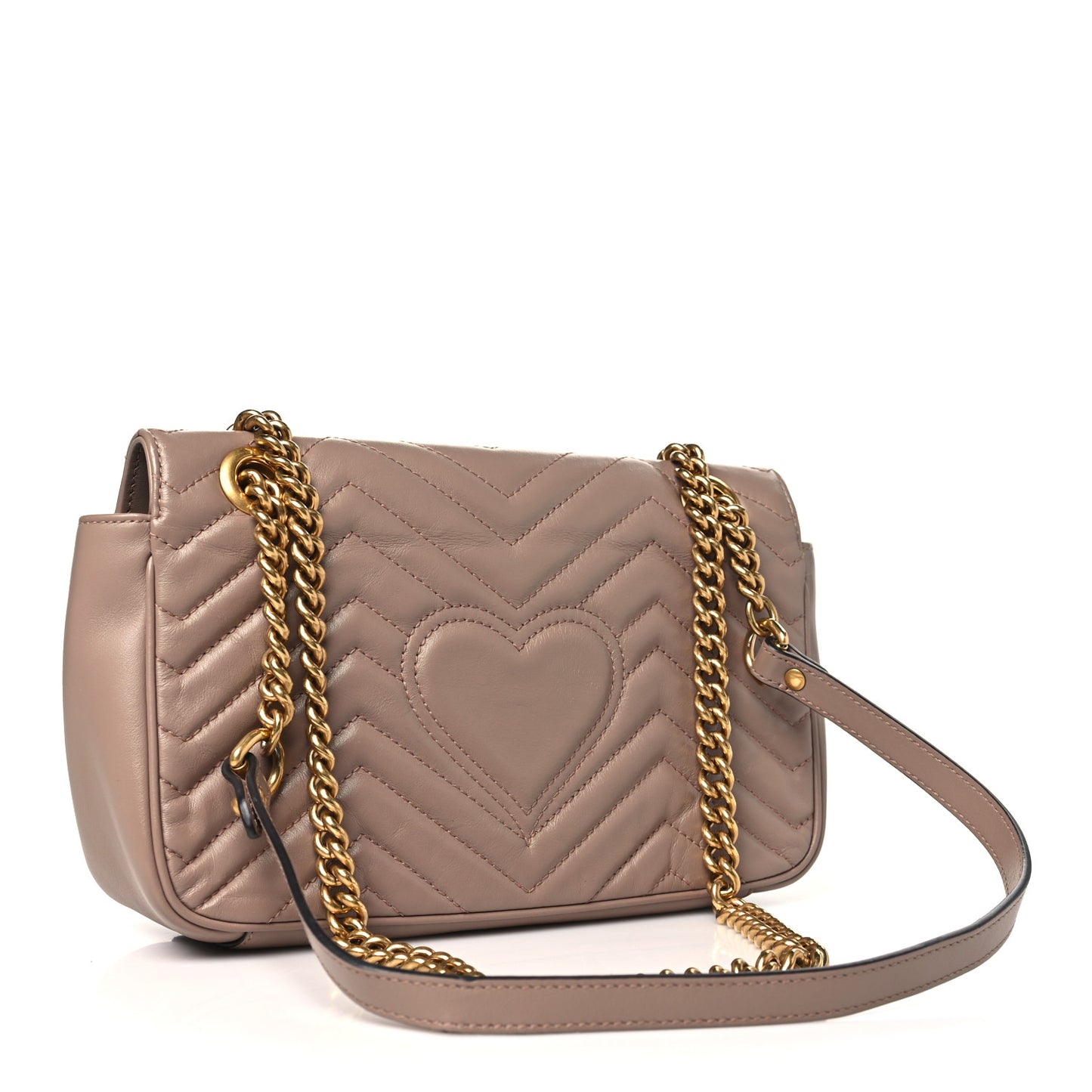 Calfskin Matelasse Small GG Marmont Shoulder Bag Porcelain Rose