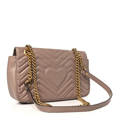 Gucci Calfskin Matelasse Small GG Marmont Shoulder Bag Porcelain Rose 3 of 10