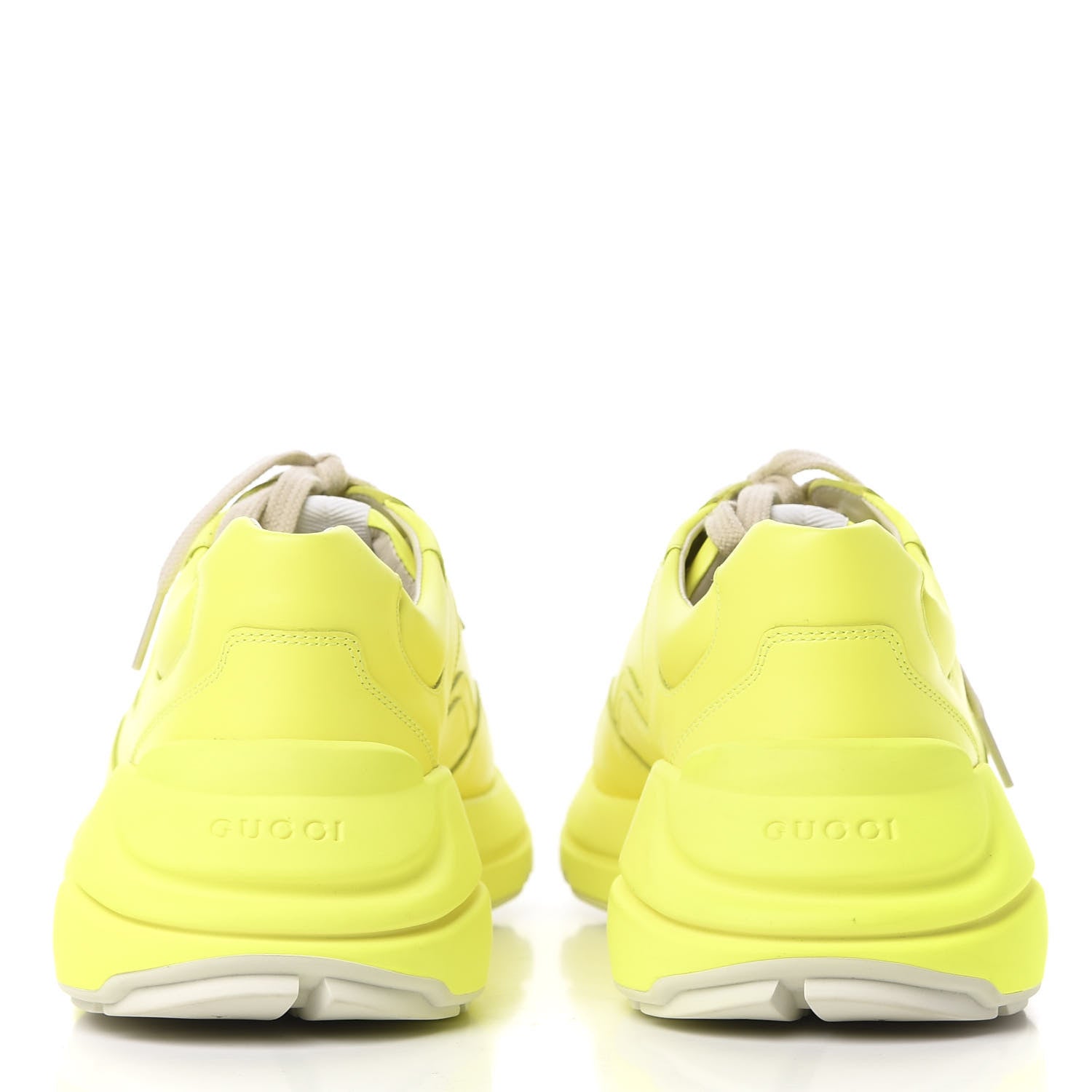 Gucci Calfskin Mens Rhyton Sneakers 8 Yellow Fluo 7 of 11