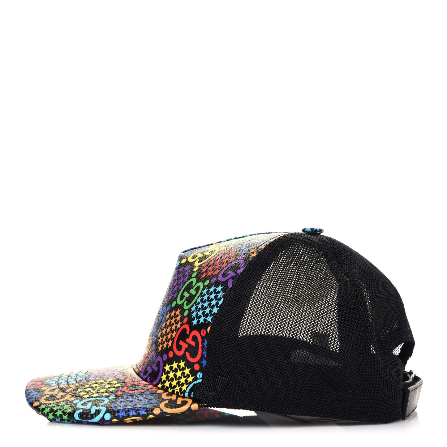 GG Supreme Monogram Psychedelic Baseball Hat Black