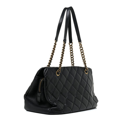 Chanel Calfskin Quilted Small CC Crown Tote Black 2 of 21