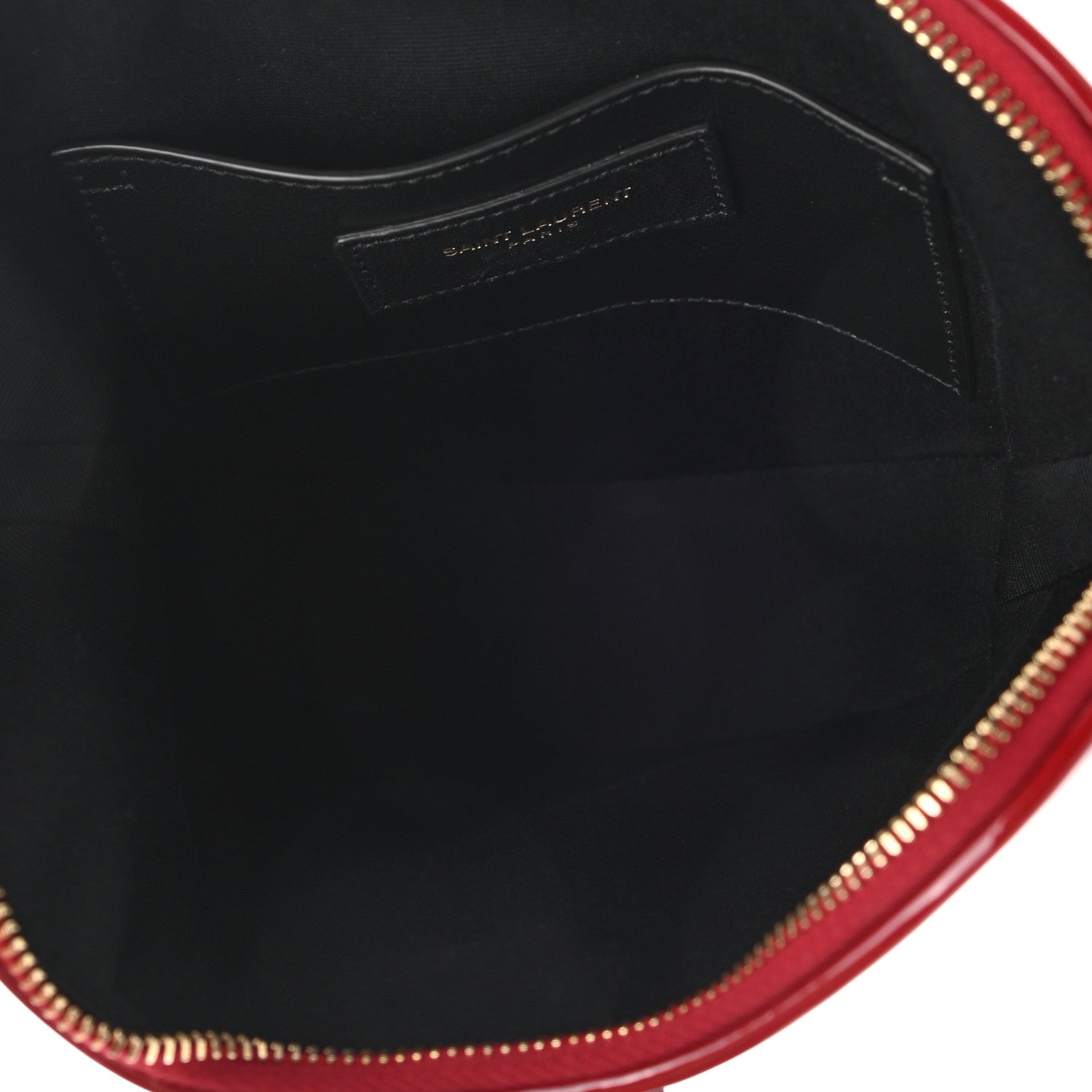 Saint Laurent Patent Sac Coeur Heart Shaped Clutch Red 5 of 11