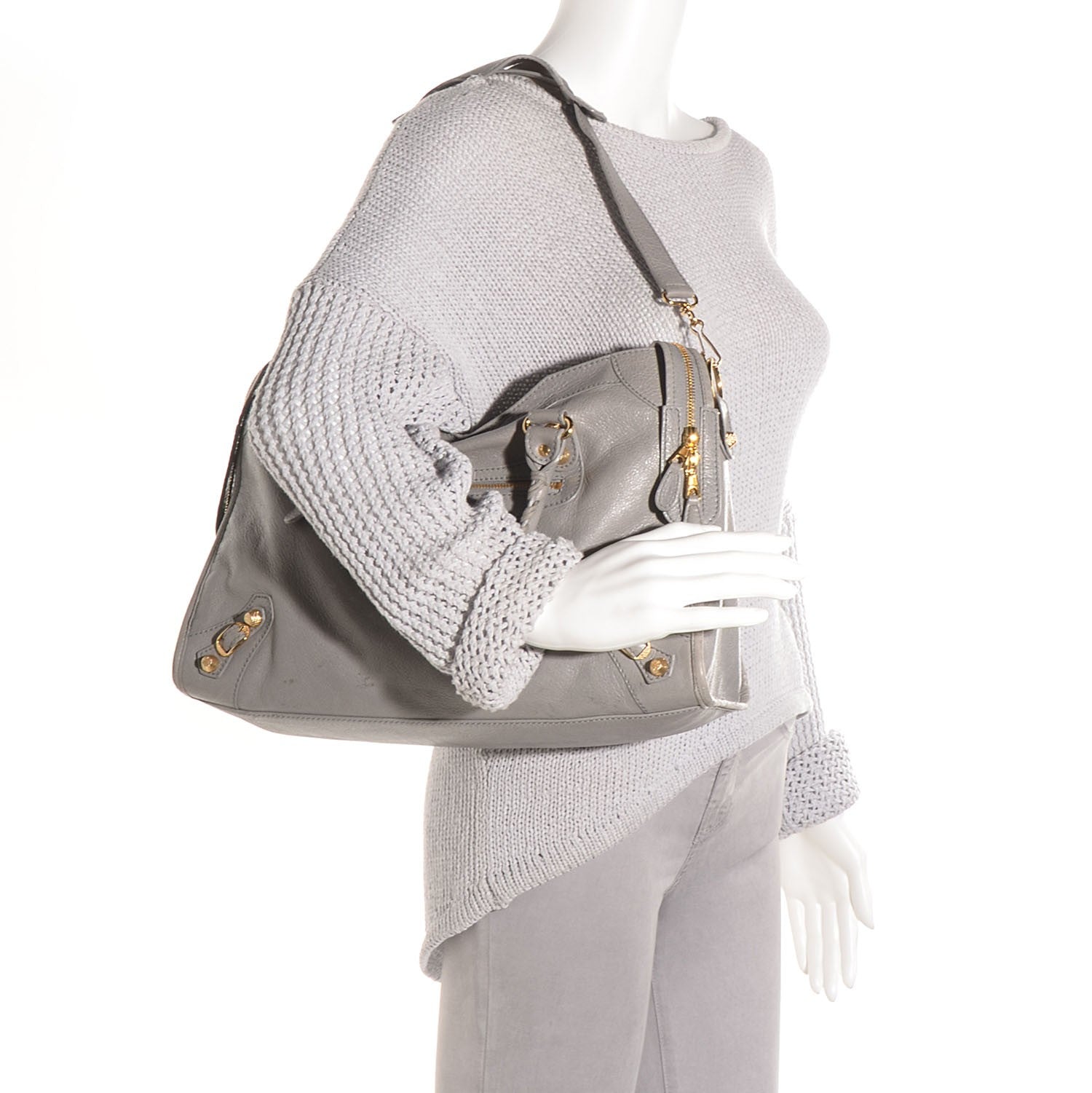 Balenciaga Agneau Giant 12 Gold Hardware City Gris Pyrite 2 of 12