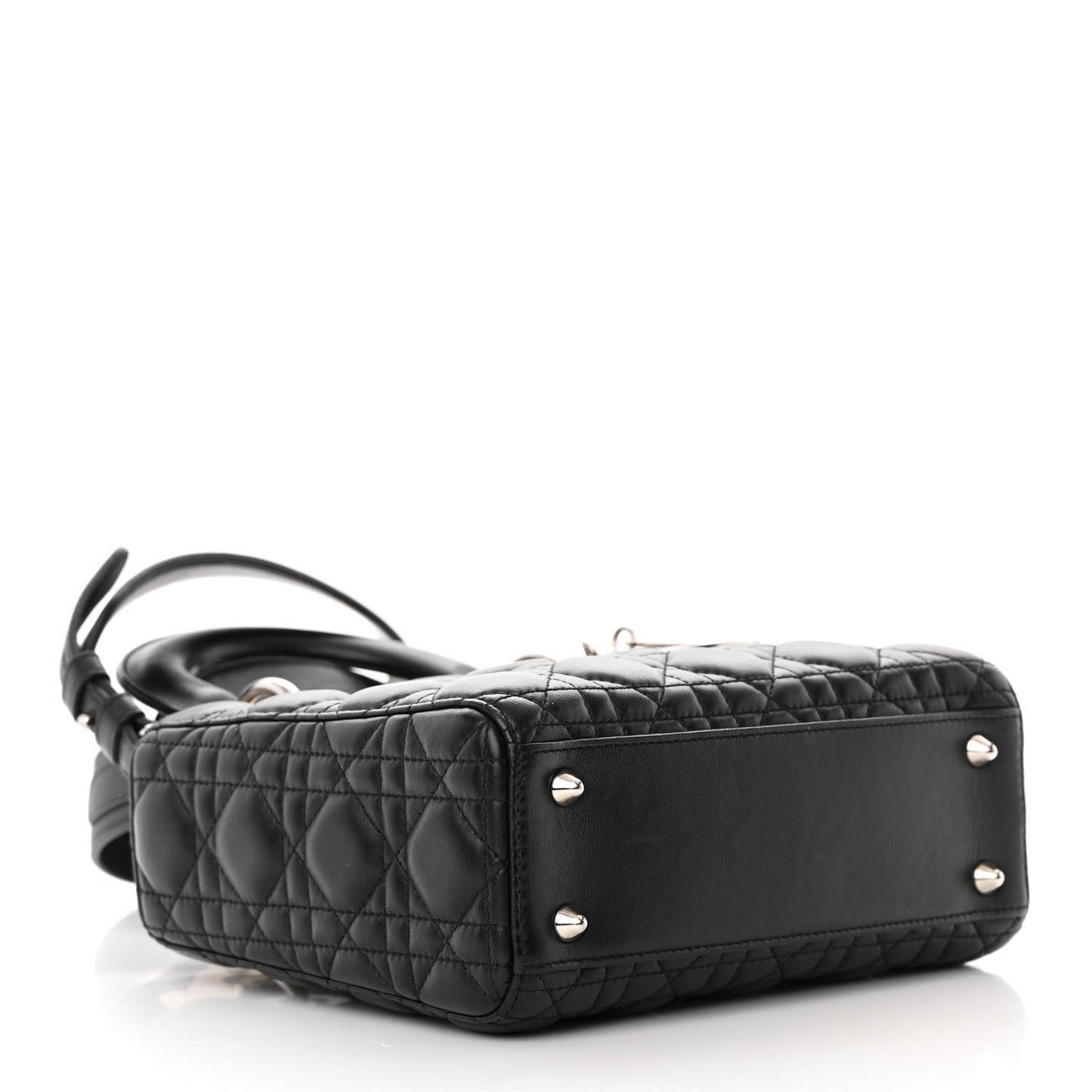 Lambskin Cannage Small Lucky Badges My Lady Dior Black